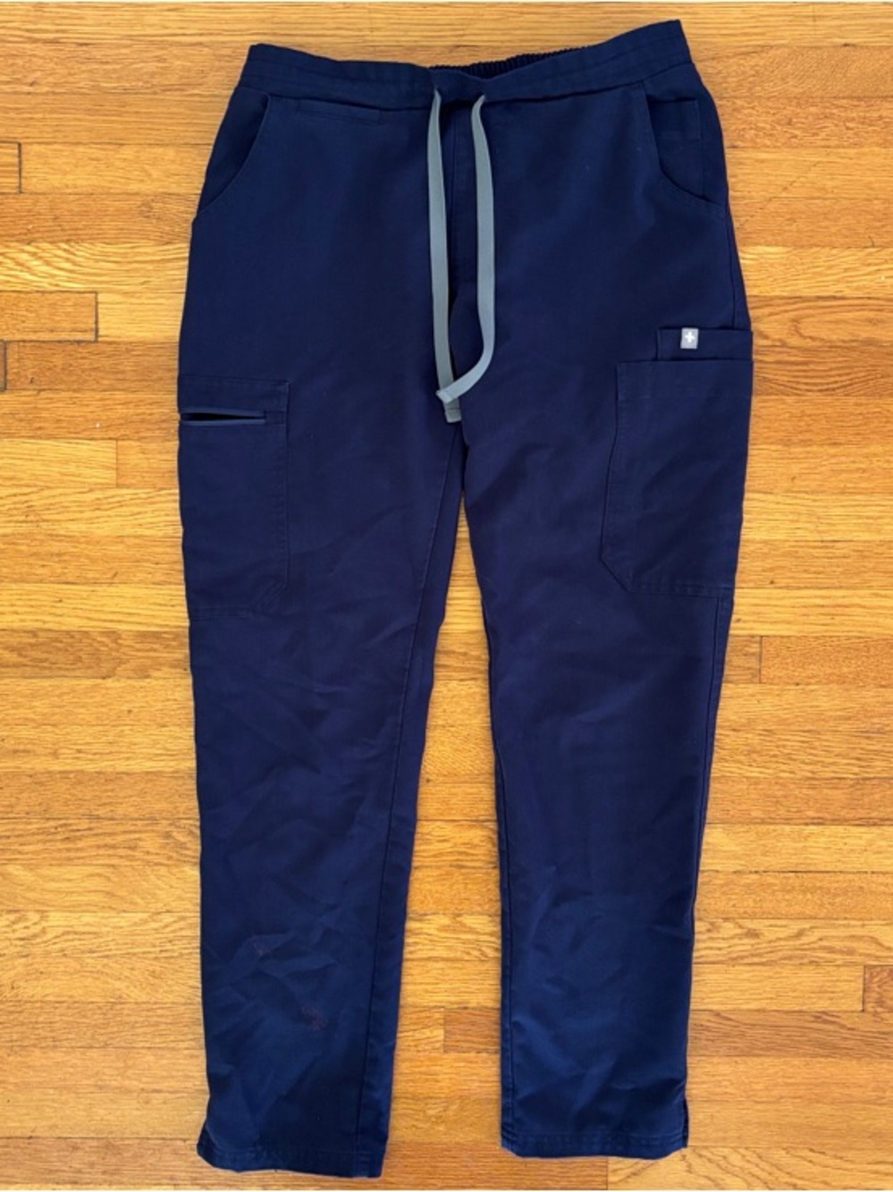 Yola Elastic Waistband Skinny Scrub Pants™ - Navy